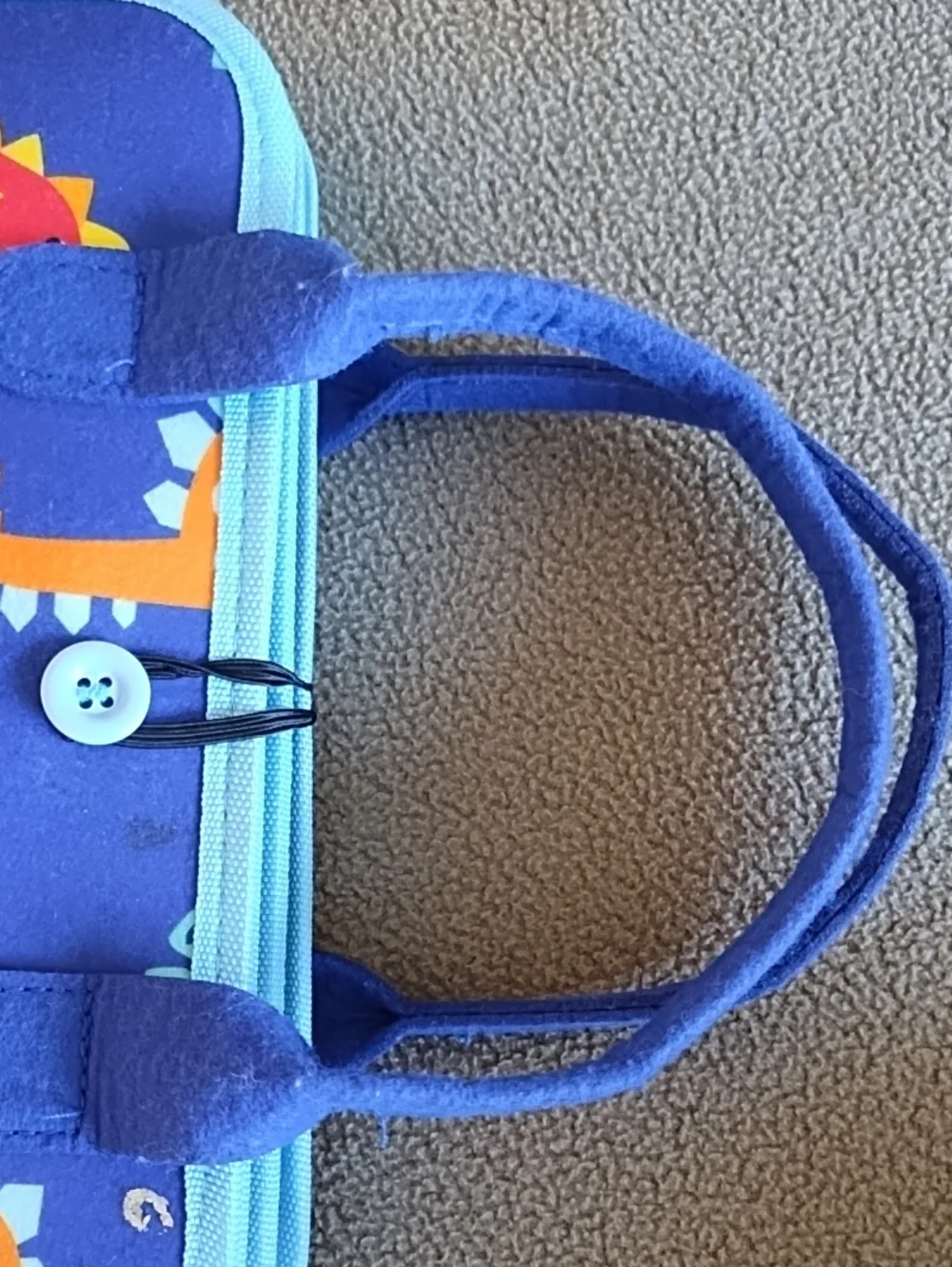 Esjay Toddler Busy Board Sensory Play Travel Companion Portable Dinosaurs Blue
